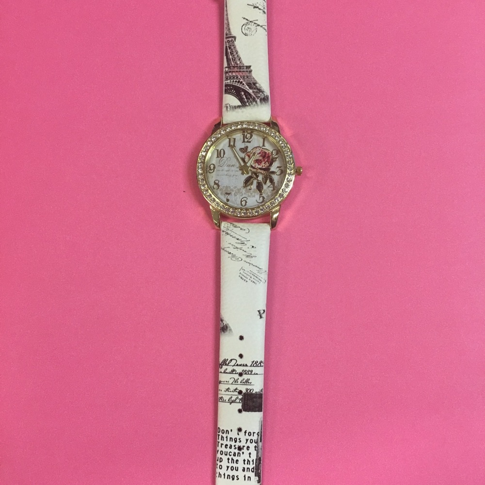 Fashion watch with rhinestones